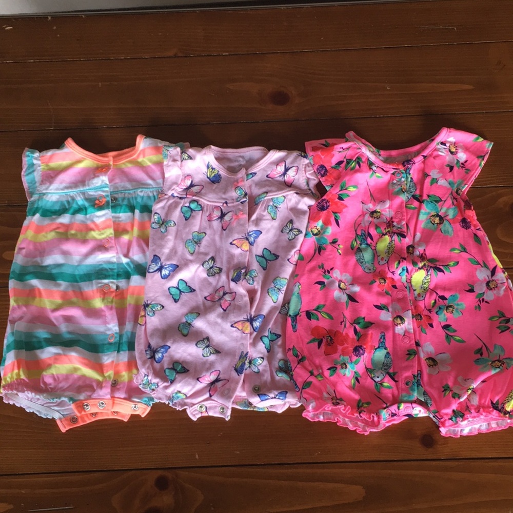 Carters summer girls rompers 6m